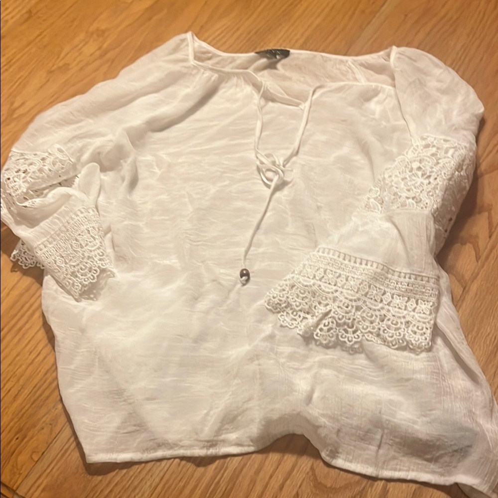 Alyx White Relaxed Embellished Blouse